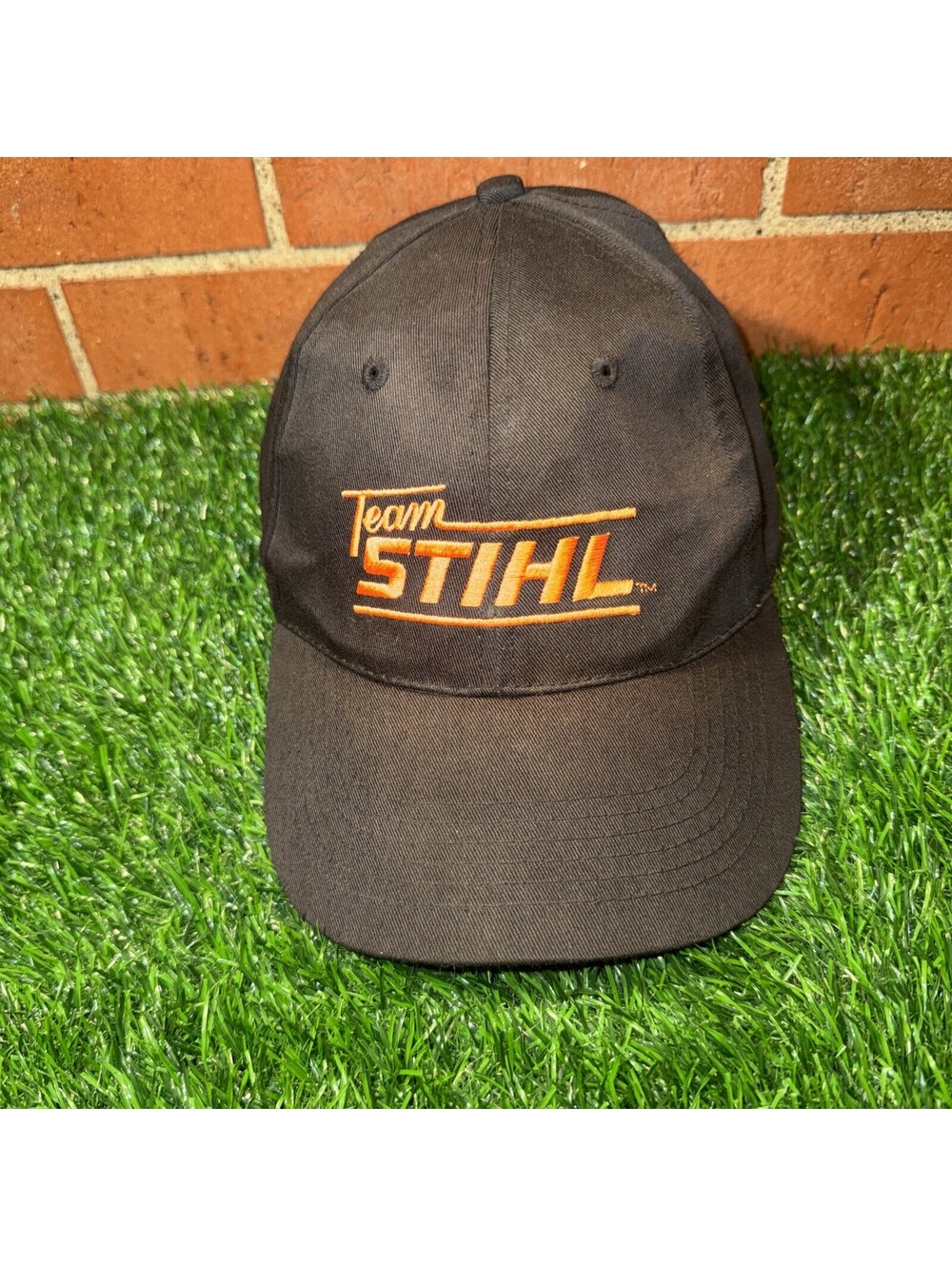 Team STIHL Snapback Hat Black One Size Adjustable Embroidered Solid